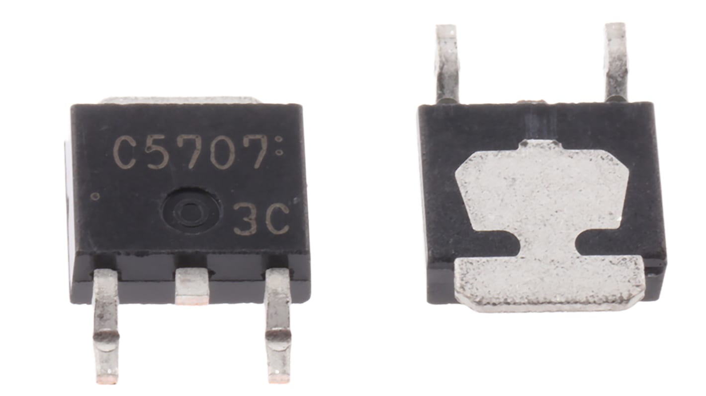 Transistor, 2SC5707-TL-E, NPN 8 A 50 V TP-FA, 4 pines, 1 MHz, Simple