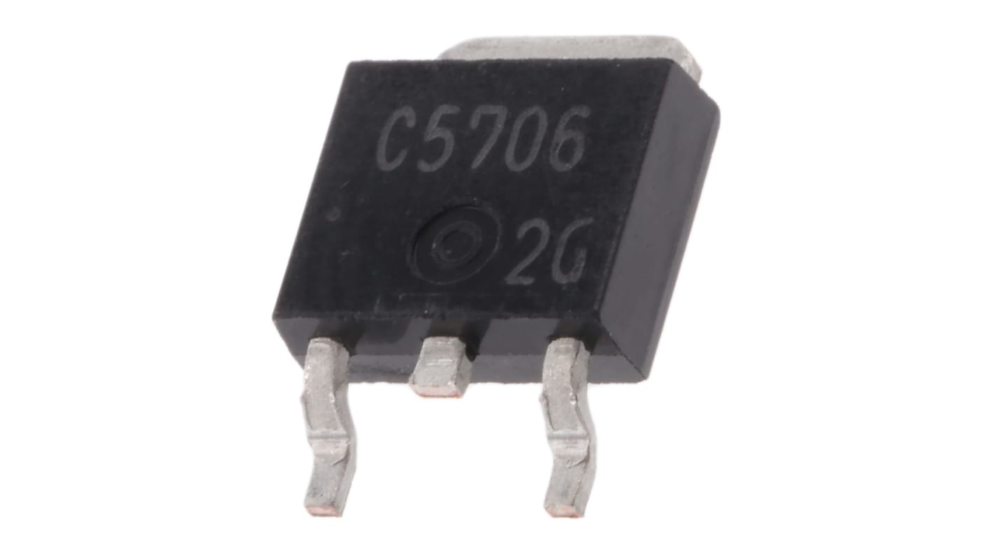 Tranzisztor 2SC5706-TL-H, NPN, 5 A, 50 V, 1 MHz, 4-tüskés Egyszeres