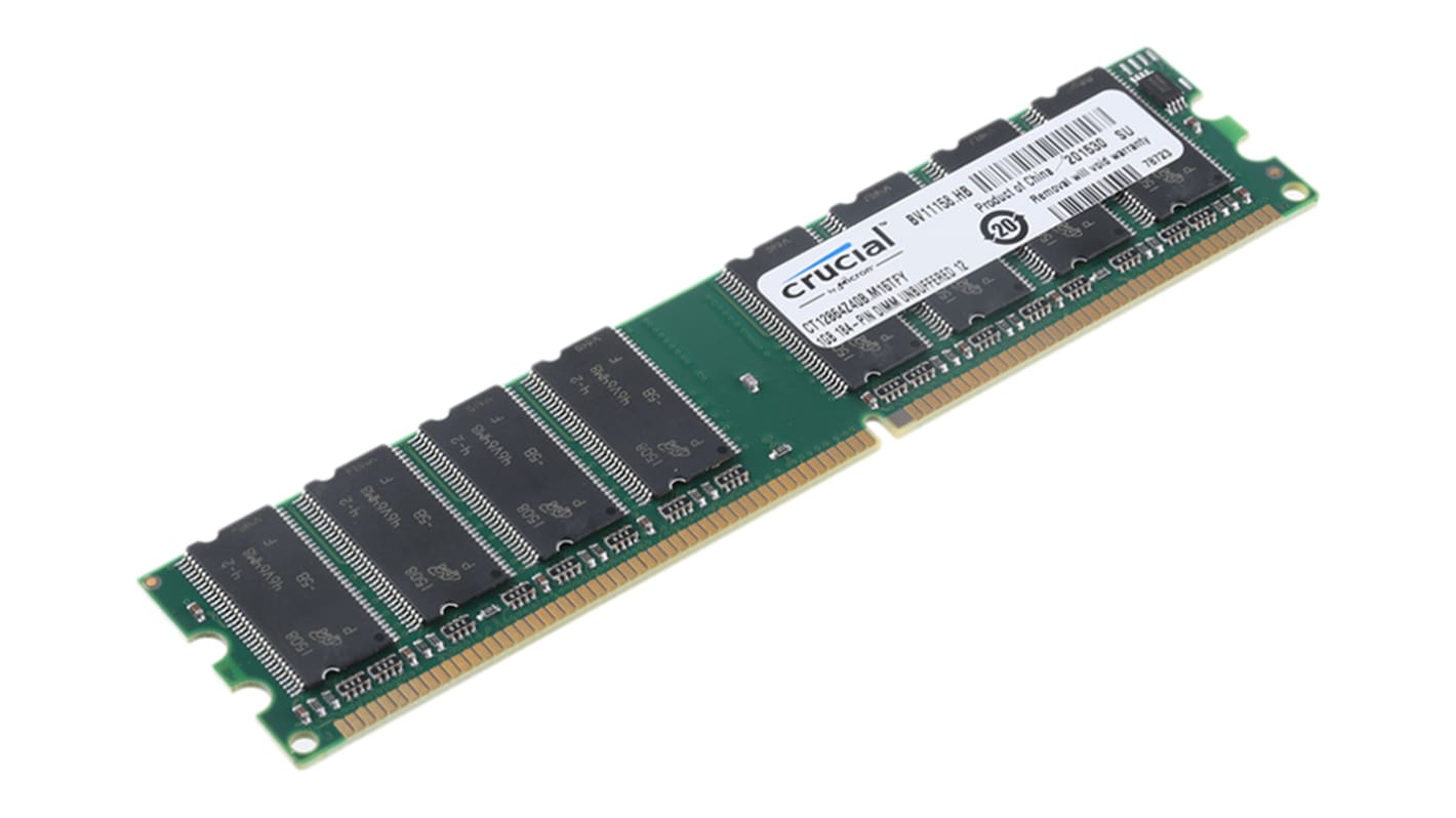 Crucial 1 GB DDR Desktop RAM, 400MHz, DIMM, 2.6V