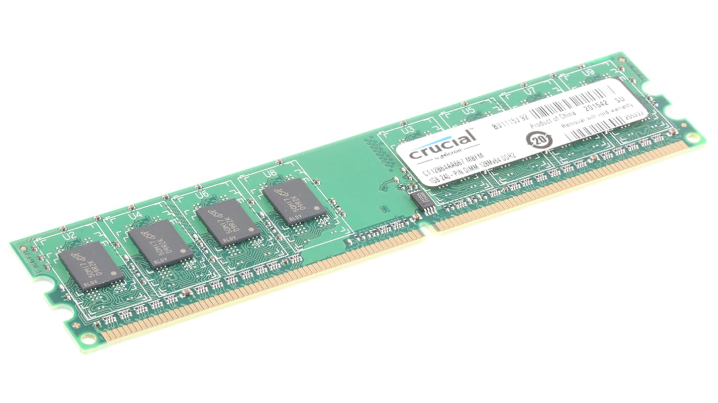 Crucial Arbeitsspeicher für Desktop, 1 GB, 667MHz DDR2 DIMM PC2-5300