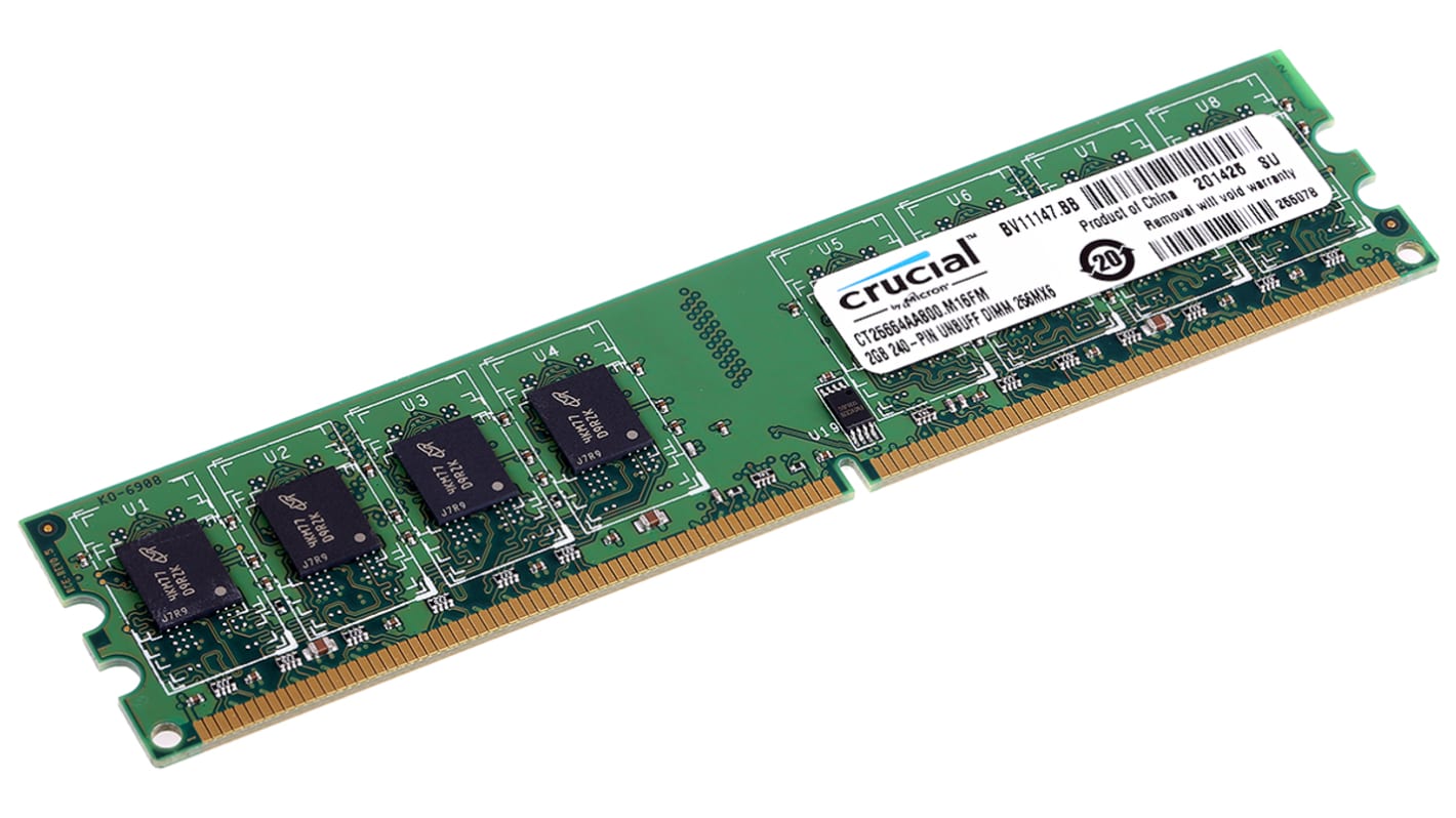 Crucial 2 x 2 GB DDR2 Desktop RAM, 800MHz, DIMM, 1.8V