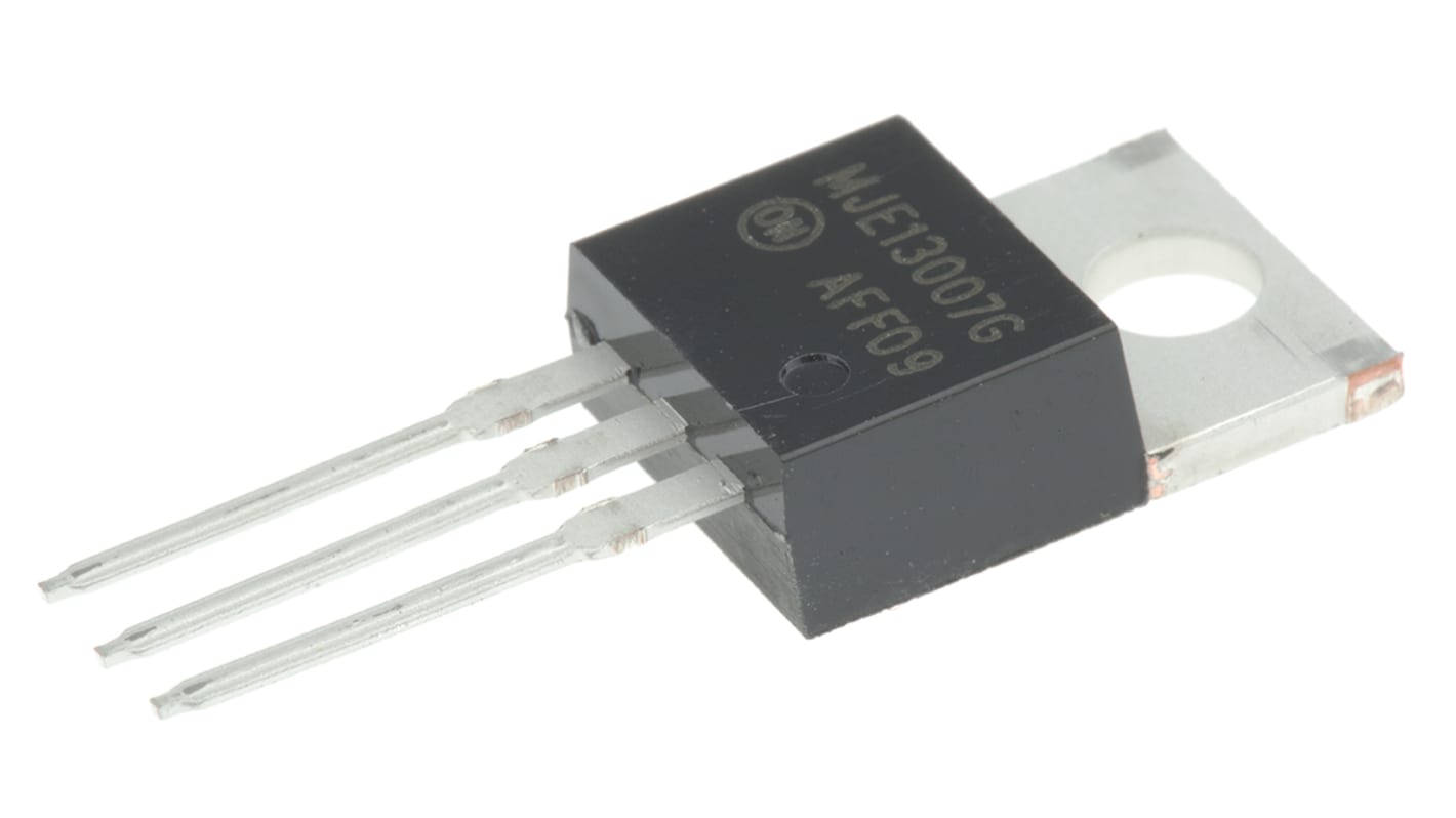 onsemi MJE13007G NPN Transistor, 8 A, 400 V, 3-Pin TO-220AB