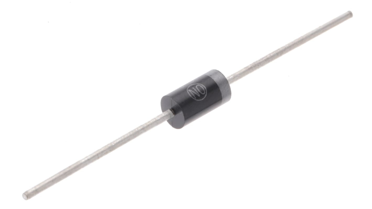 onsemi Schaltdiode Einfach 1 Element/Chip THT DO-201AD 2-Pin Siliziumverbindung 1.25V