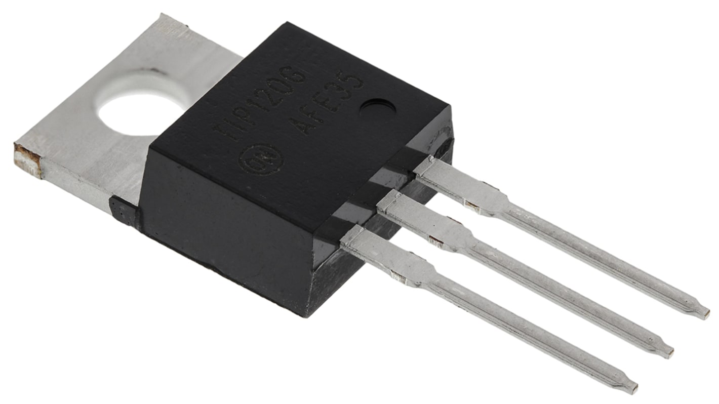 Tranzistor Darlington TIP120G NPN 8 A 60 V HFE:1000, TO-220, počet kolíků: 3 Jednoduchý