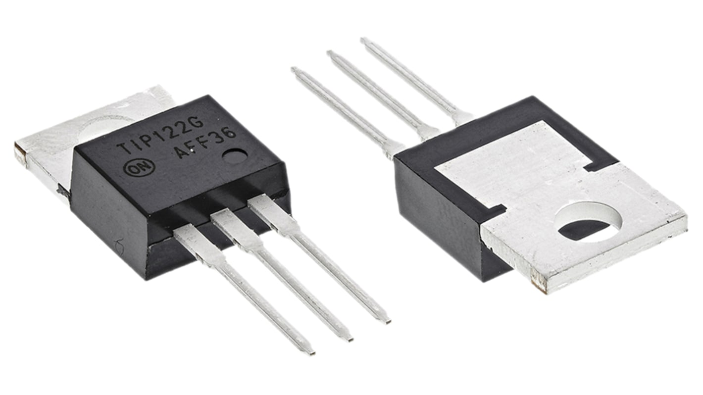 onsemi TIP122G NPN Darlington Transistor, 8 A 100 V HFE:1000, 3-Pin TO-220