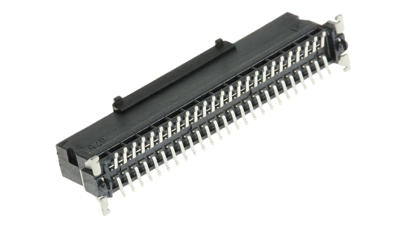 ERNI SMC Series Straight Surface Mount PCB Header, 50 Contact(s), 1.27mm Pitch, 2 Row(s), Shrouded