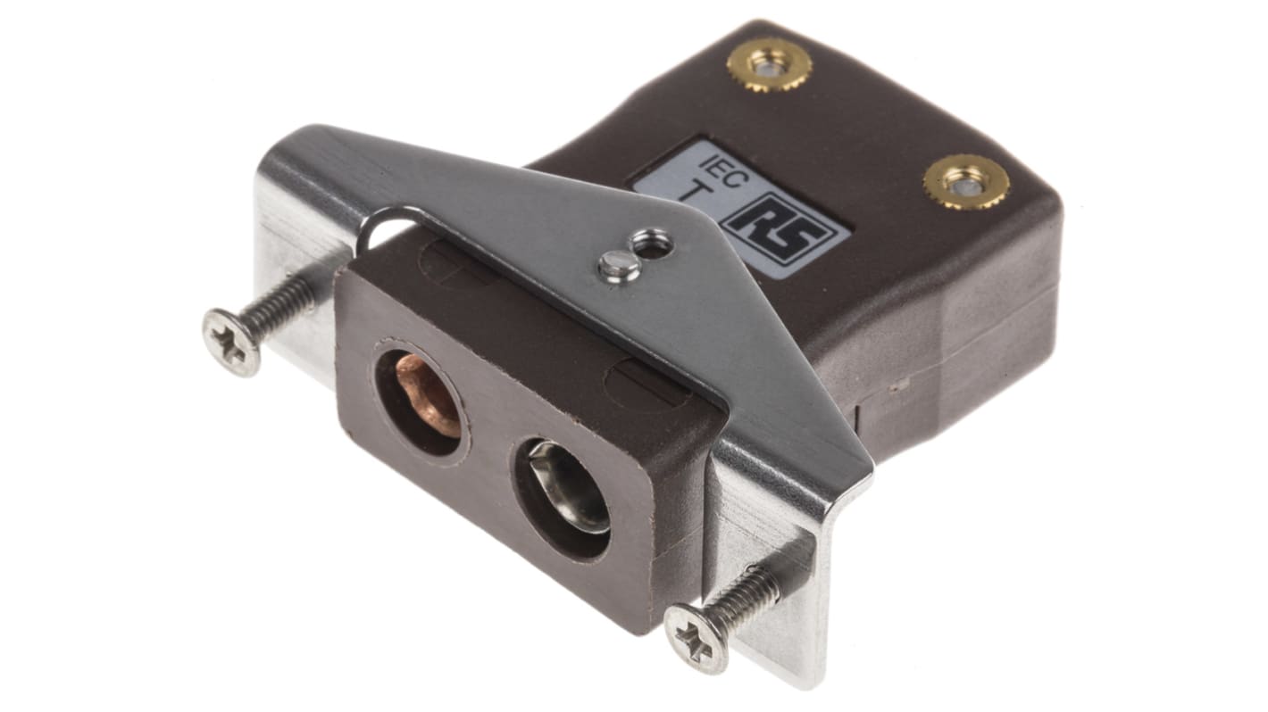 RS PRO Quickwire Panel Mount Thermocouple Connector for Use with Type T Thermocouple, Standard Size, IEC Standard