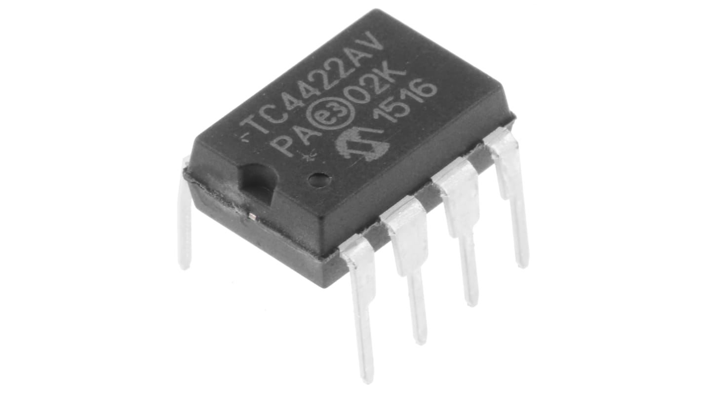 MOSFET kapu meghajtó TC4422AVPA CMOS, TTL, 10 A, 18V, 8-tüskés, PDIP