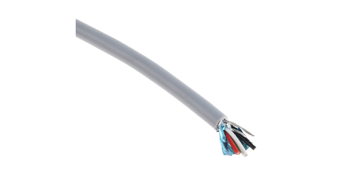 Câble multiconducteur RS PRO, 4x 0,2 mm² 24 AWG, Blindé, 500m