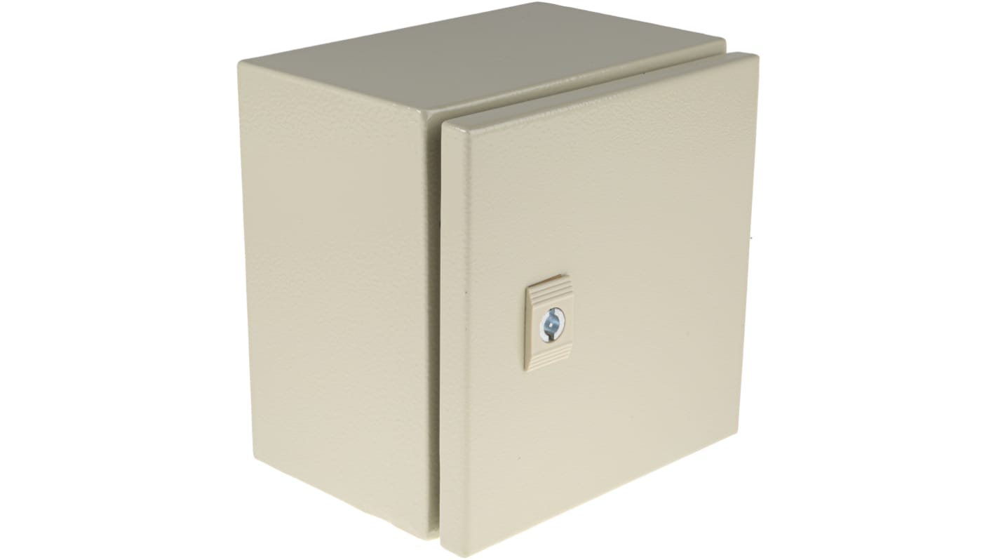 Caja de pared RS PRO de Acero RAL 7032, con placa de montaje, 200 x 200 x 150mm, IP66