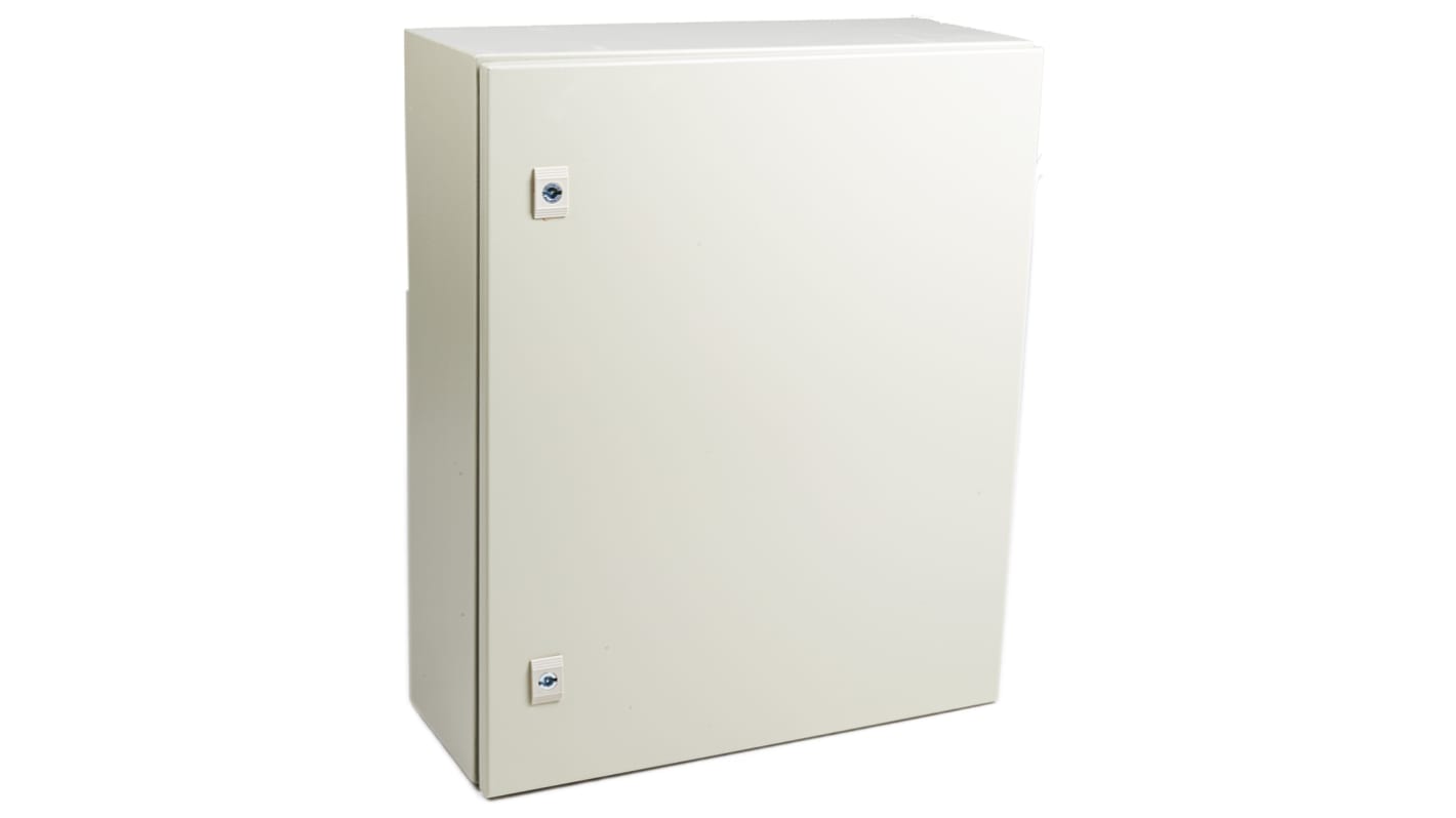 Caja de pared RS PRO de Acero RAL 7032, con placa de montaje, 600 x 500 x 200mm, IP66