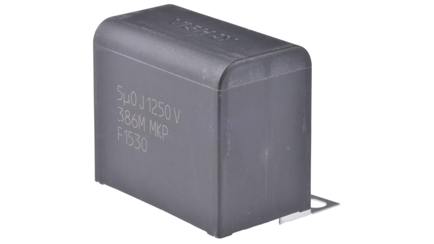 Vishay MKP386M Polypropylene Film Capacitor, 1.25kV dc, ±5%, 5μF