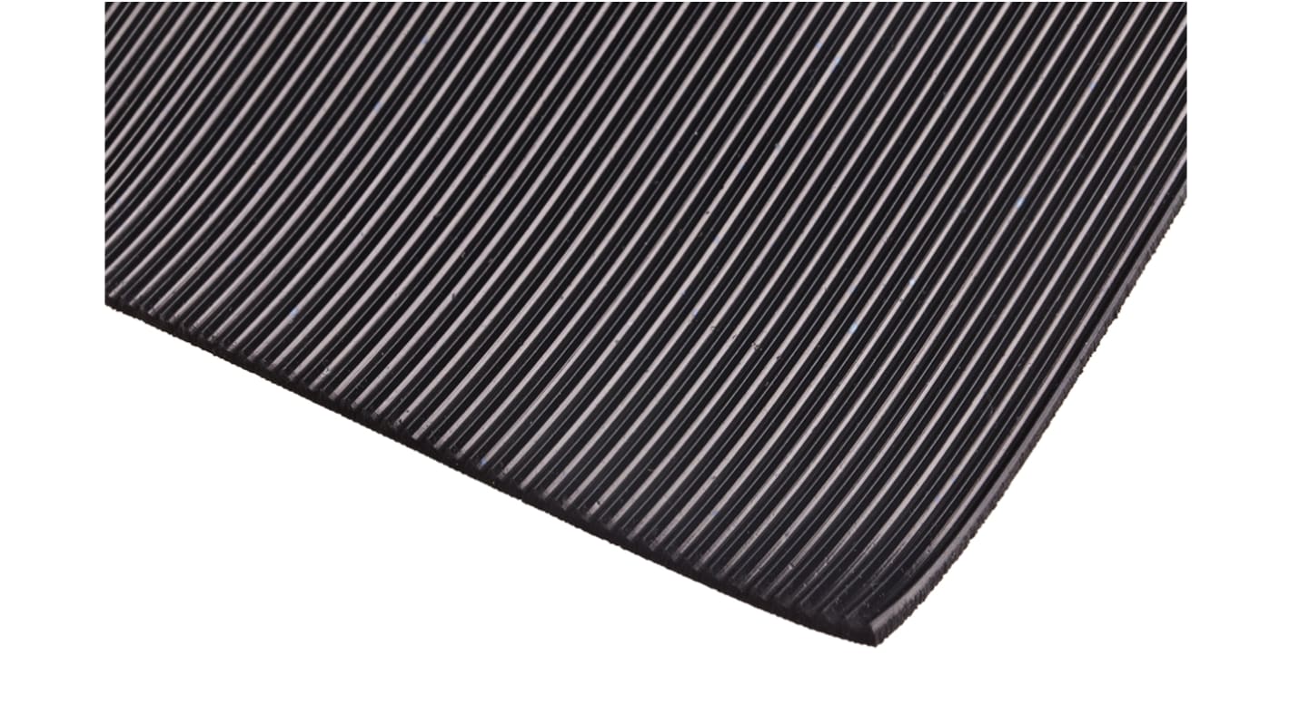 Tapis caoutchouc RS PRO Noir, 668mm x 515mm