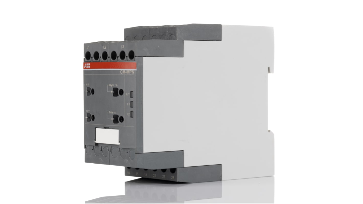 ABB Phase, Voltage Monitoring Relay, 3 Phase, DPDT, 450 → 720V ac, DIN Rail