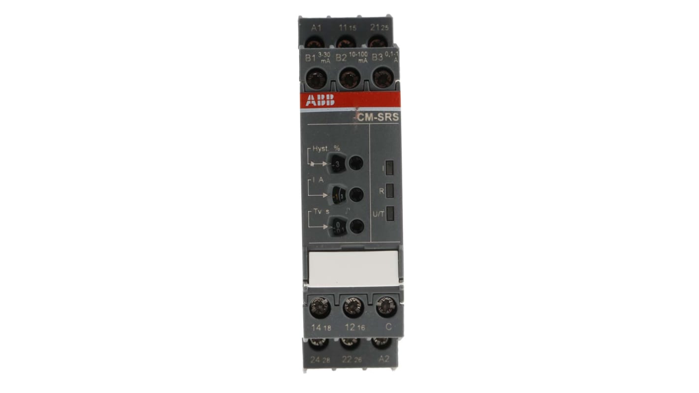 ABB Current Monitoring Relay, 1 Phase, DPDT, DIN Rail