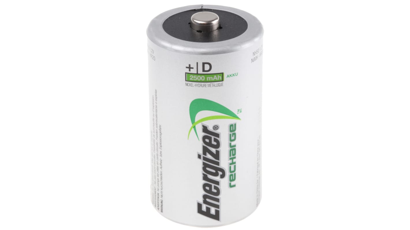 7638900138757 Energizer NiMH Rechargeable D Batteries, 2.5Ah RS