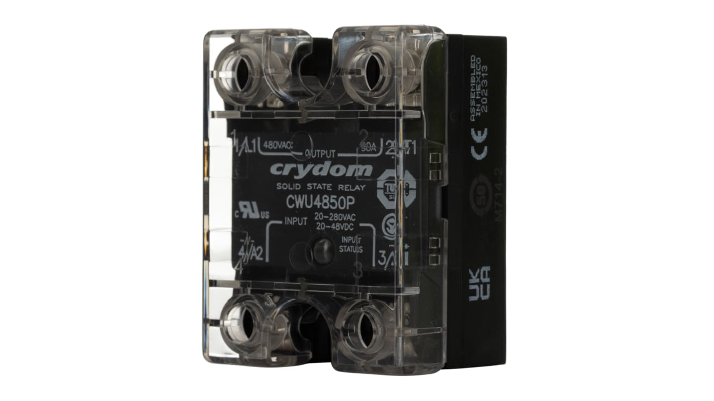 Sensata / Crydom CW48 Series Solid State Relay, 50 A Load, Panel Mount, 660 V ac Load, 48 V dc, 280 V ac Control