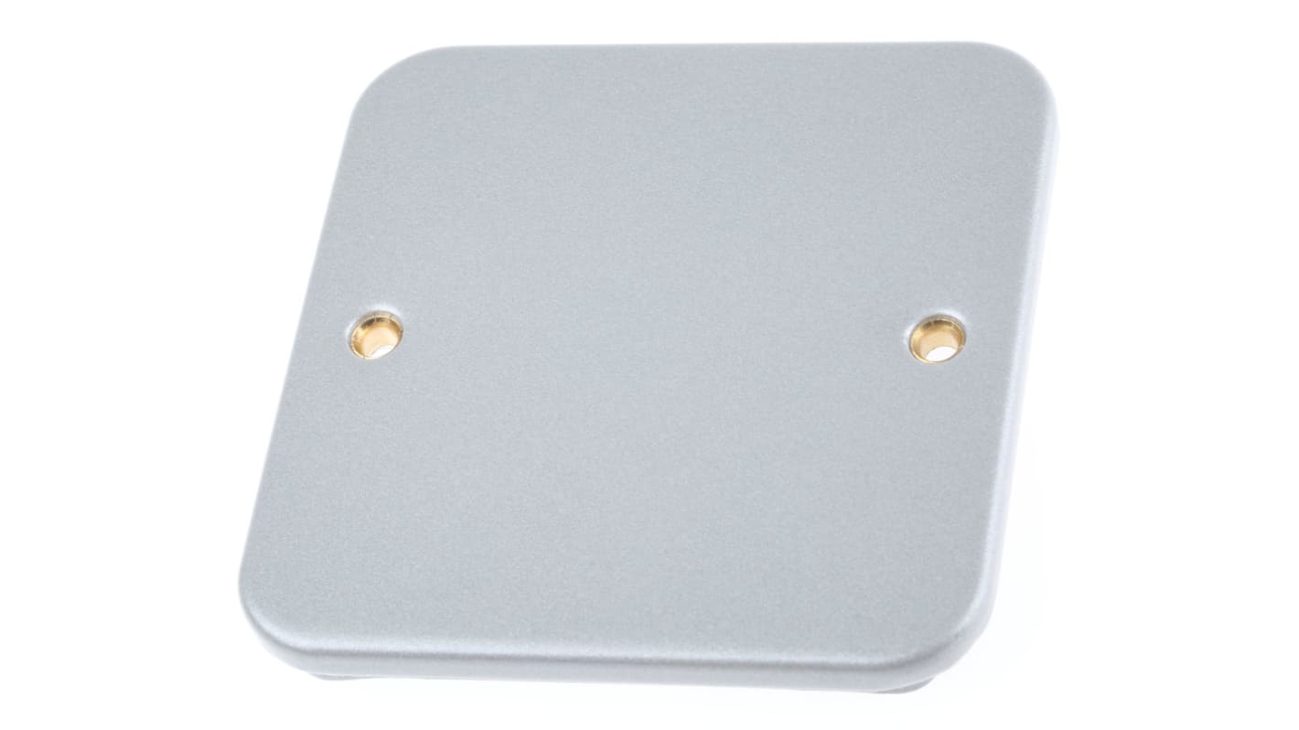 Deta Silver 1 Gang Steel Faceplate & Mounting Plate