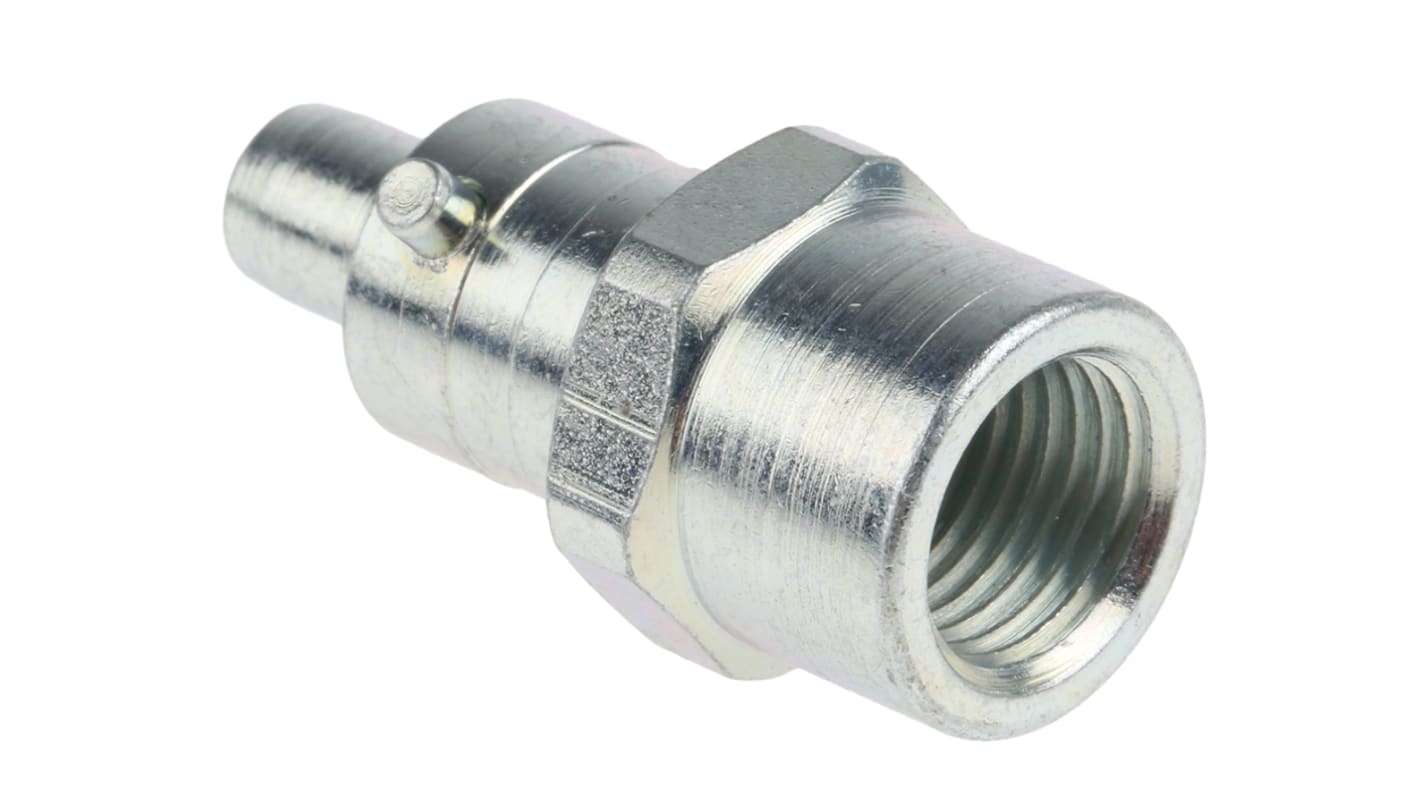 RS PRO Steel Female Pneumatic Quick Connect Coupling, Rp 1/4 Female Threaded