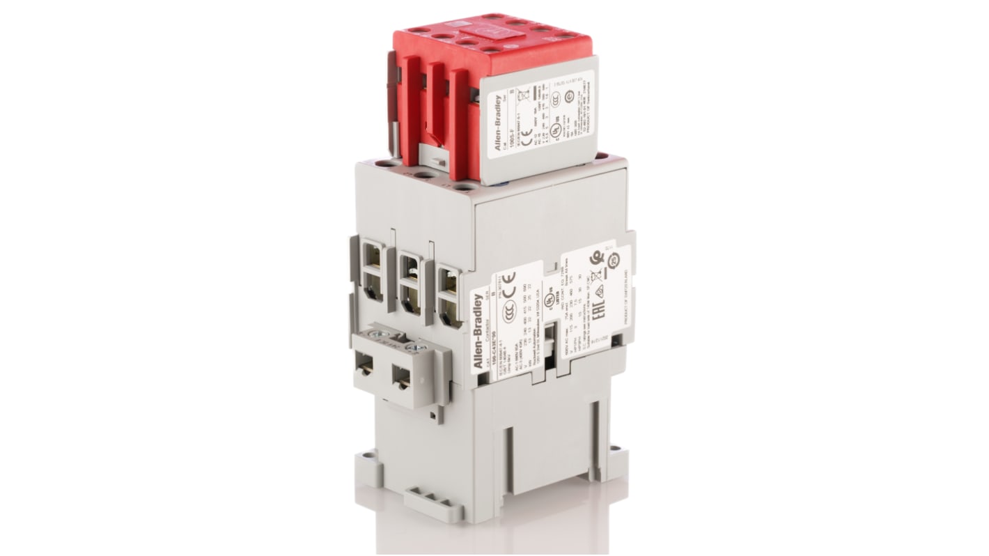 Allen Bradley 100S-C Leistungsschütz / 24 V dc Spule, 3 -polig 2 Schließer + 2 Öffner, 690 V ac / 43 A, Sicherheit