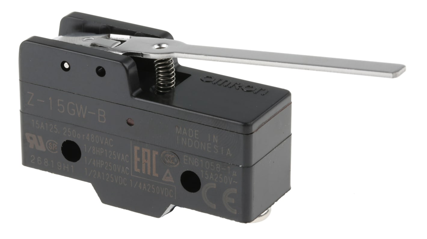 Z15GWB Omron Z Series Lever Limit Switch, NO/NC, IP00, SPDT