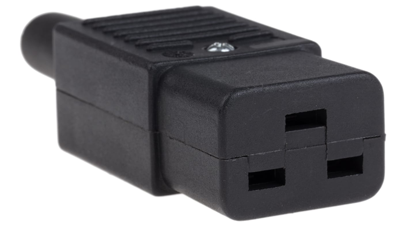 Conector IEC C19 hembra RS PRO, Recto, Montaje de Cable, 250 V, 16A, , con interruptor