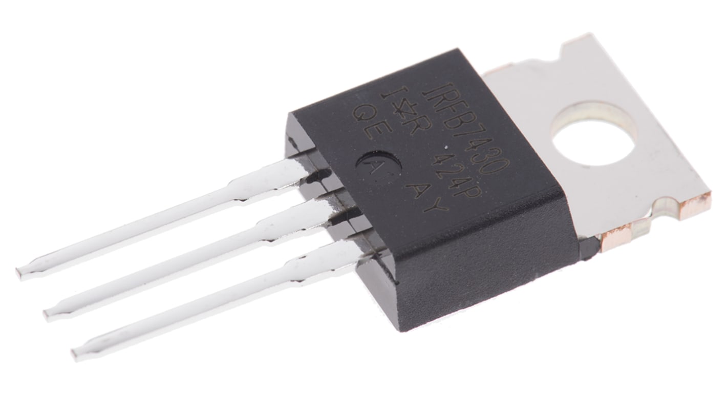 MOSFET Infineon IRFB7430PBF, VDSS 40 V, ID 195 A, TO-220AB de 3 pines, , config. Simple