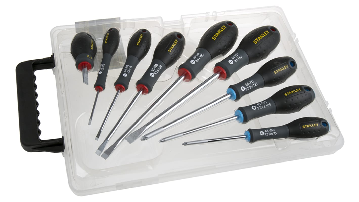 Stanley Pozidriv, Slotted Screwdriver Set, 9-Piece