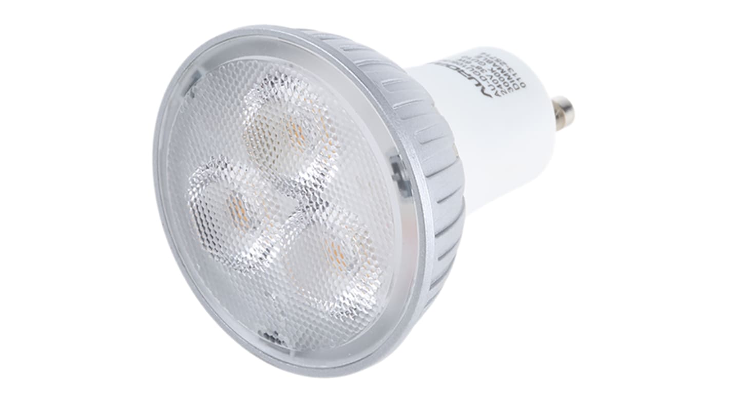 Lampada LED a riflettore Aurora, lunga 63 mm, Ø 50mm, 220 → 240 V, 6 W, 45W equiv., 330 lm, fascio 38°, color