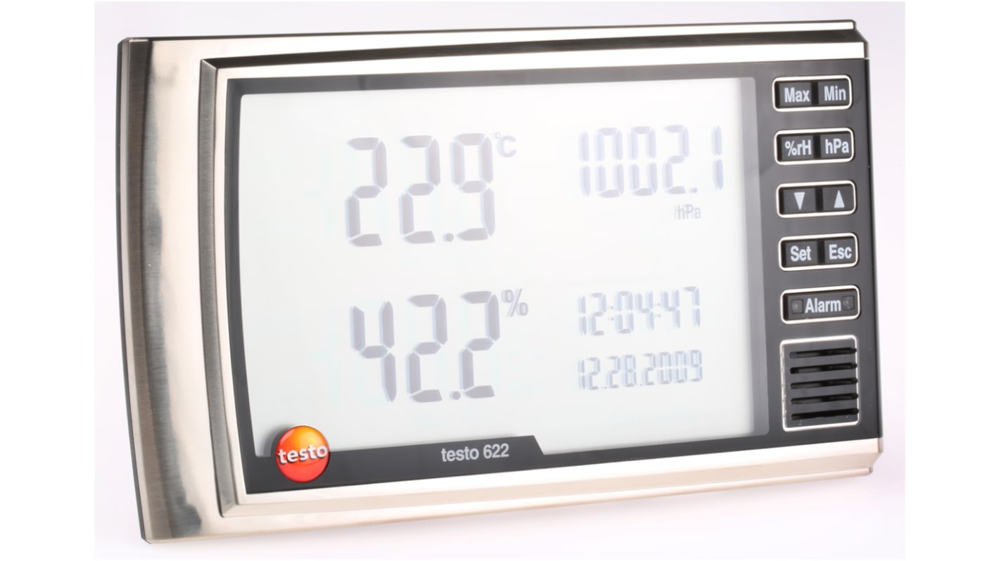 0560 6220 Testo 622 Digital Hygrometer, ±2 RH, ±3 RH Accuracy, +60