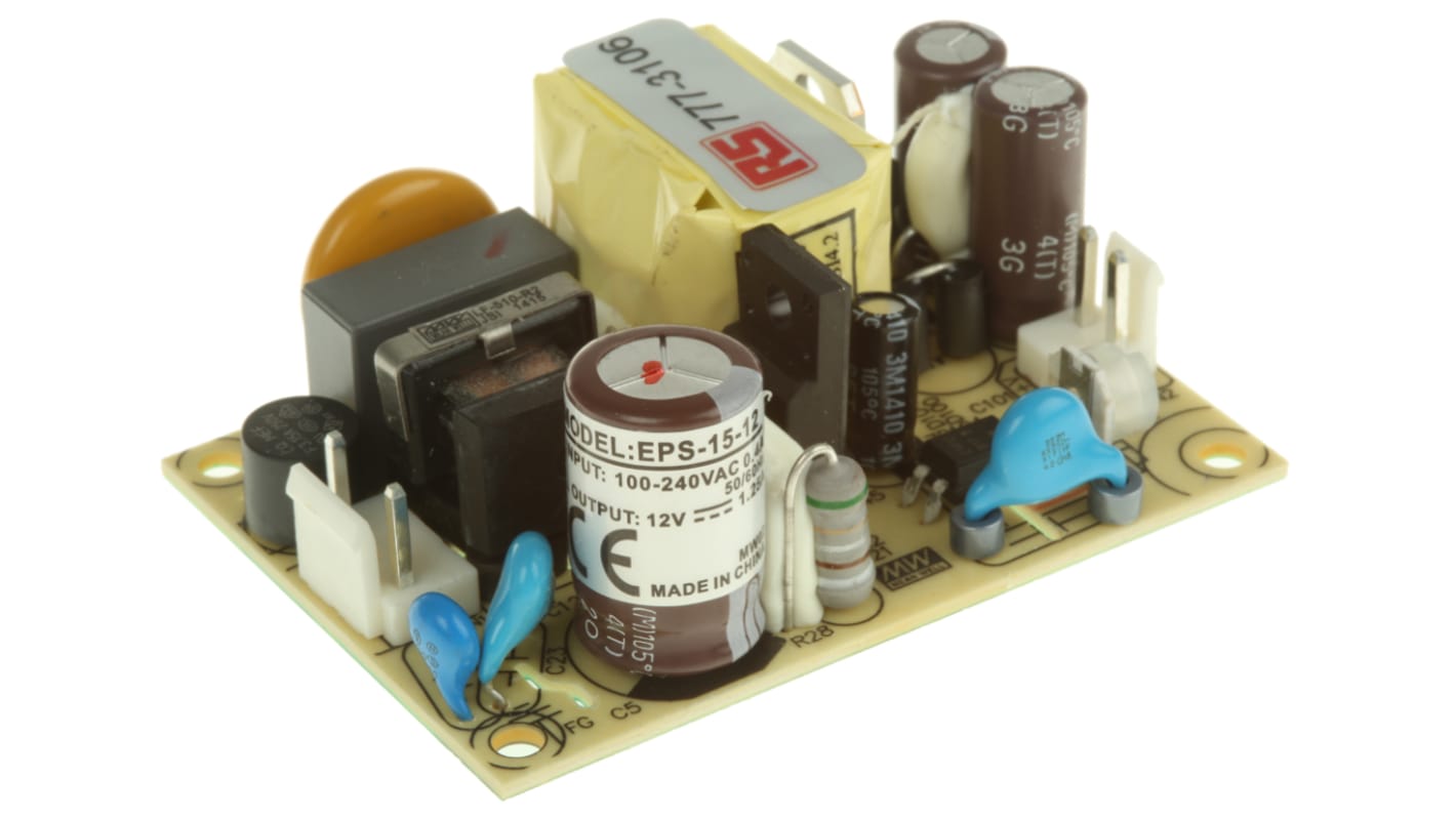 Alimentation à découpage, MEAN WELL 15W, 1 sortie à 12V c.c. 1.25A