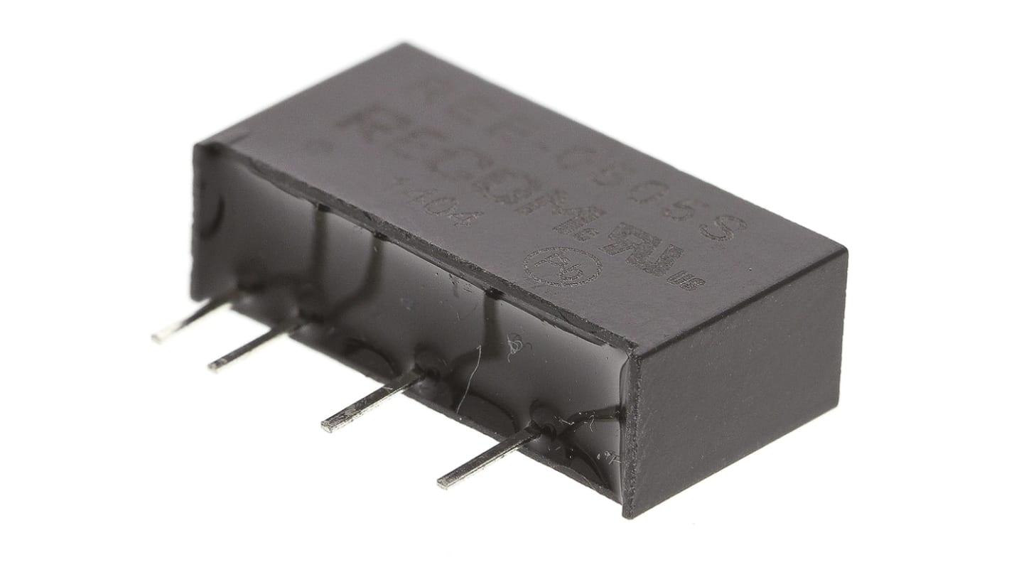 Recom REE DC-DC Converter, 5V dc/ 200mA Output, 4.5 → 5.5 V dc Input, 1W, Through Hole, +85°C Max Temp -40°C Min