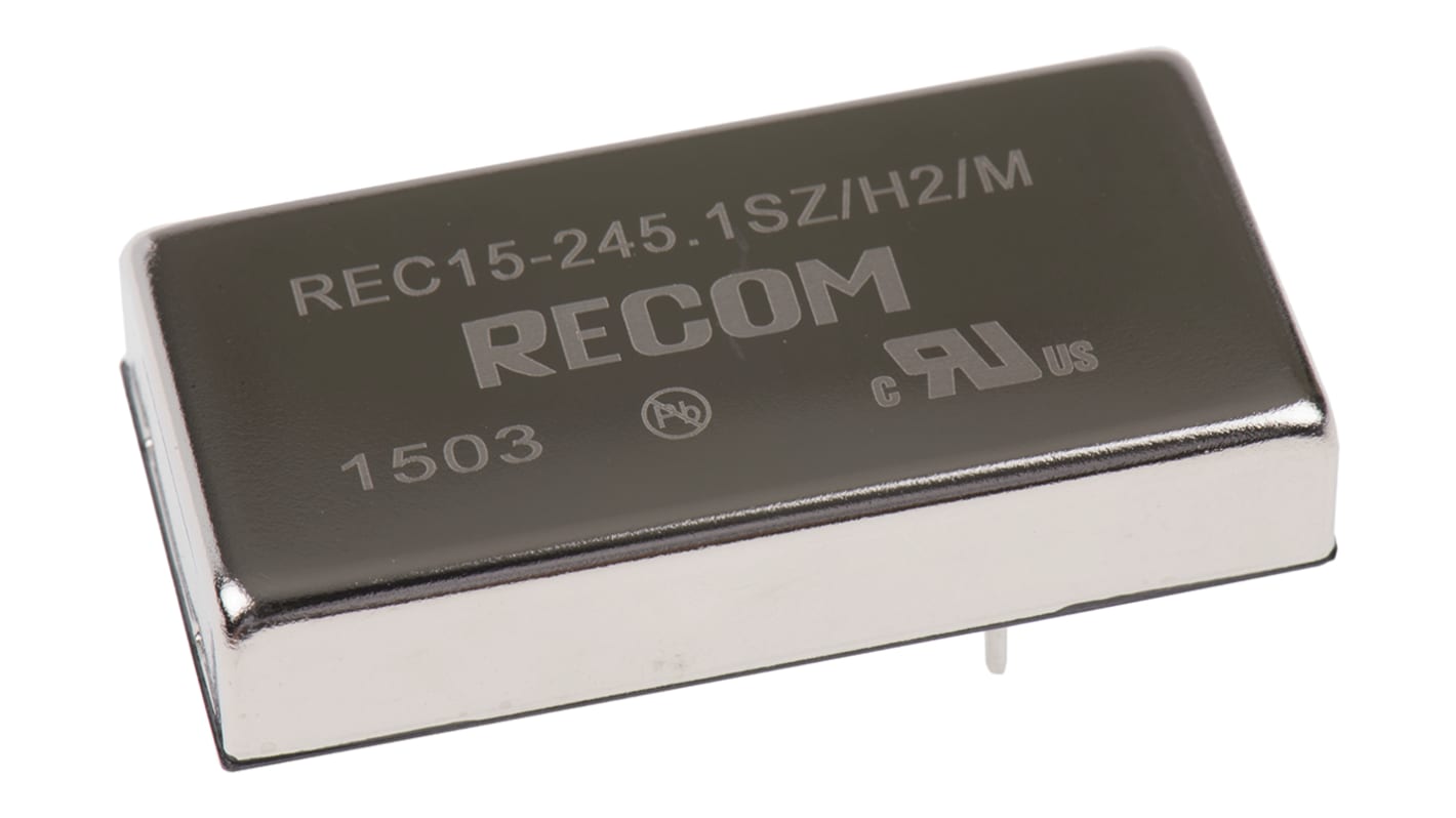 Convertisseur DC-DC Recom, REC15, Montage traversant, 15W, 1 sortie, 5V c.c., 3A