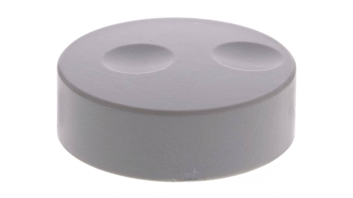 RS PRO 38.6mm Grey Potentiometer Knob for 6mm Shaft Splined