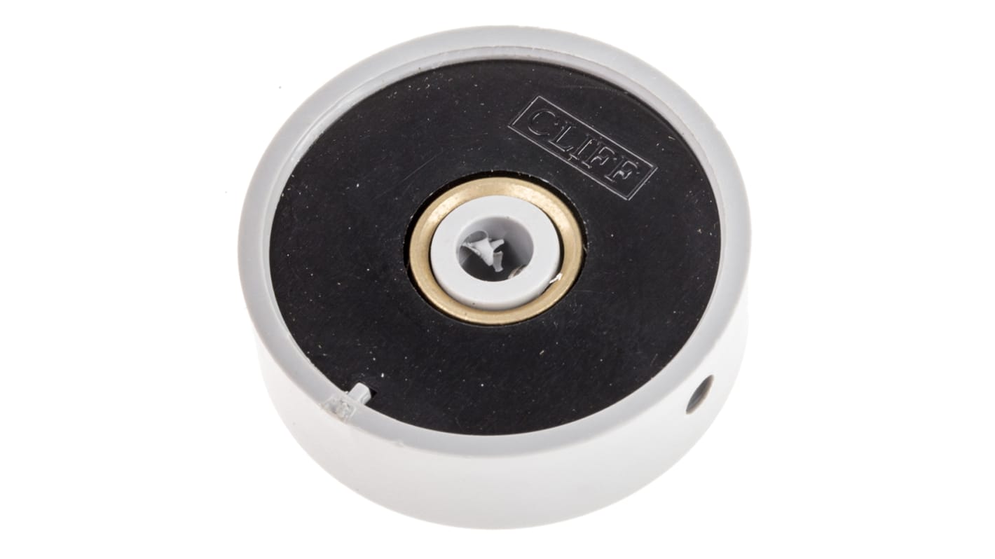 Bouton de potentiomètre RS PRO, Axe de 6mm, Diamètre de 38.6mm, Vis sans tête