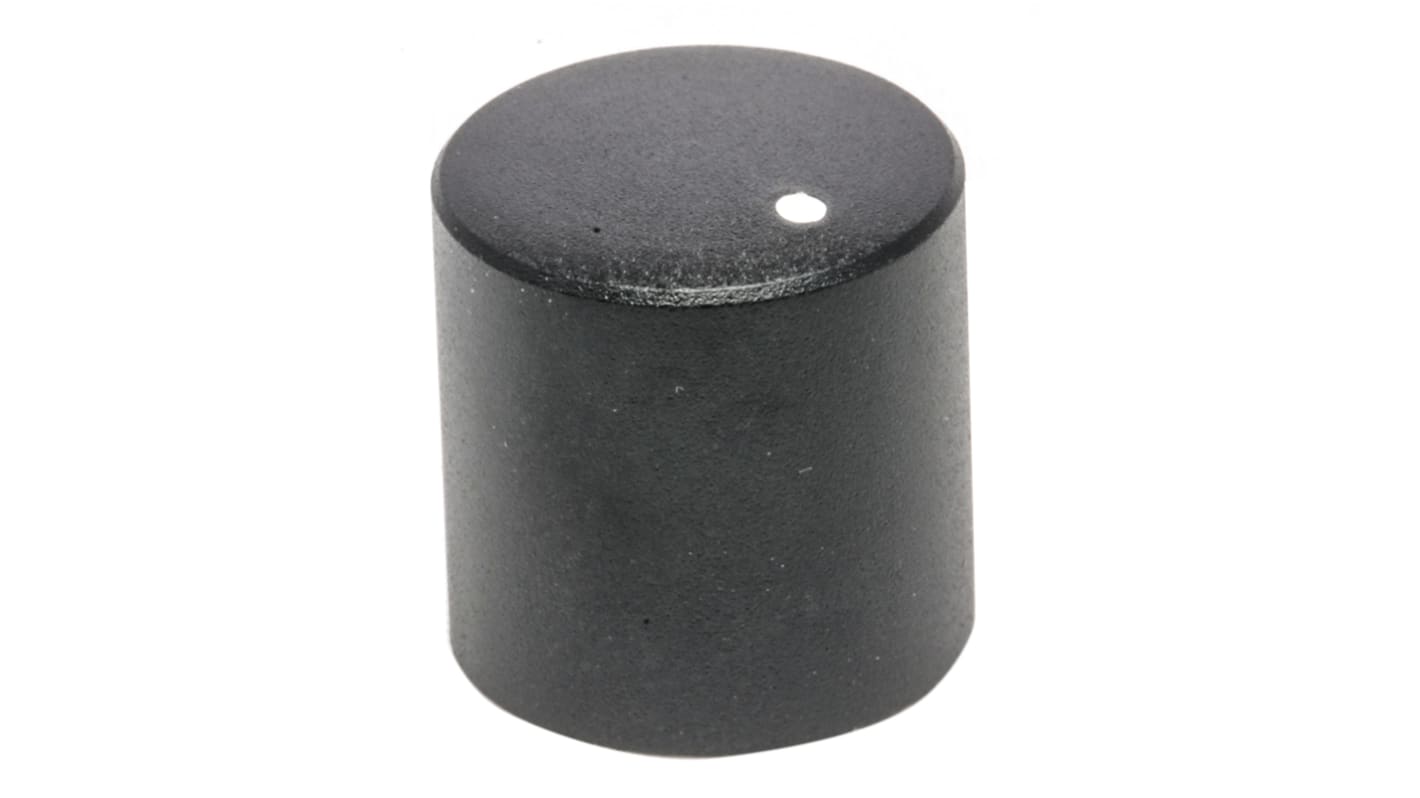 RS PRO 14.8mm Black Potentiometer Knob for 6mm Shaft Splined