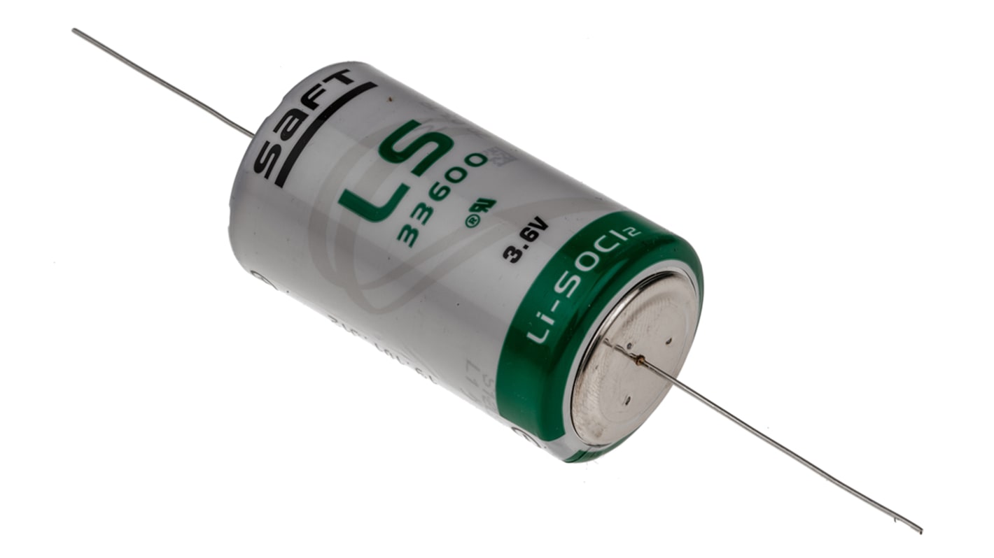 Saft 3.6V D batteri Litium-tionylklorid Trådtilledninger Terminal, 17Ah