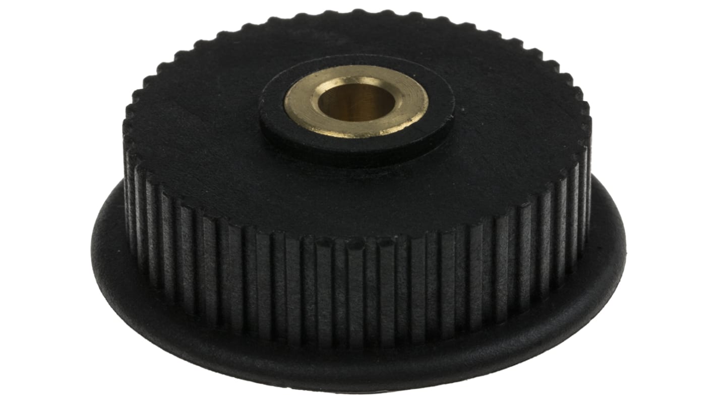 RS PRO Timing Belt Pulley, Brass, Glass Filled PC 6mm Belt Width x 2mm Pitch, 48 Tooth