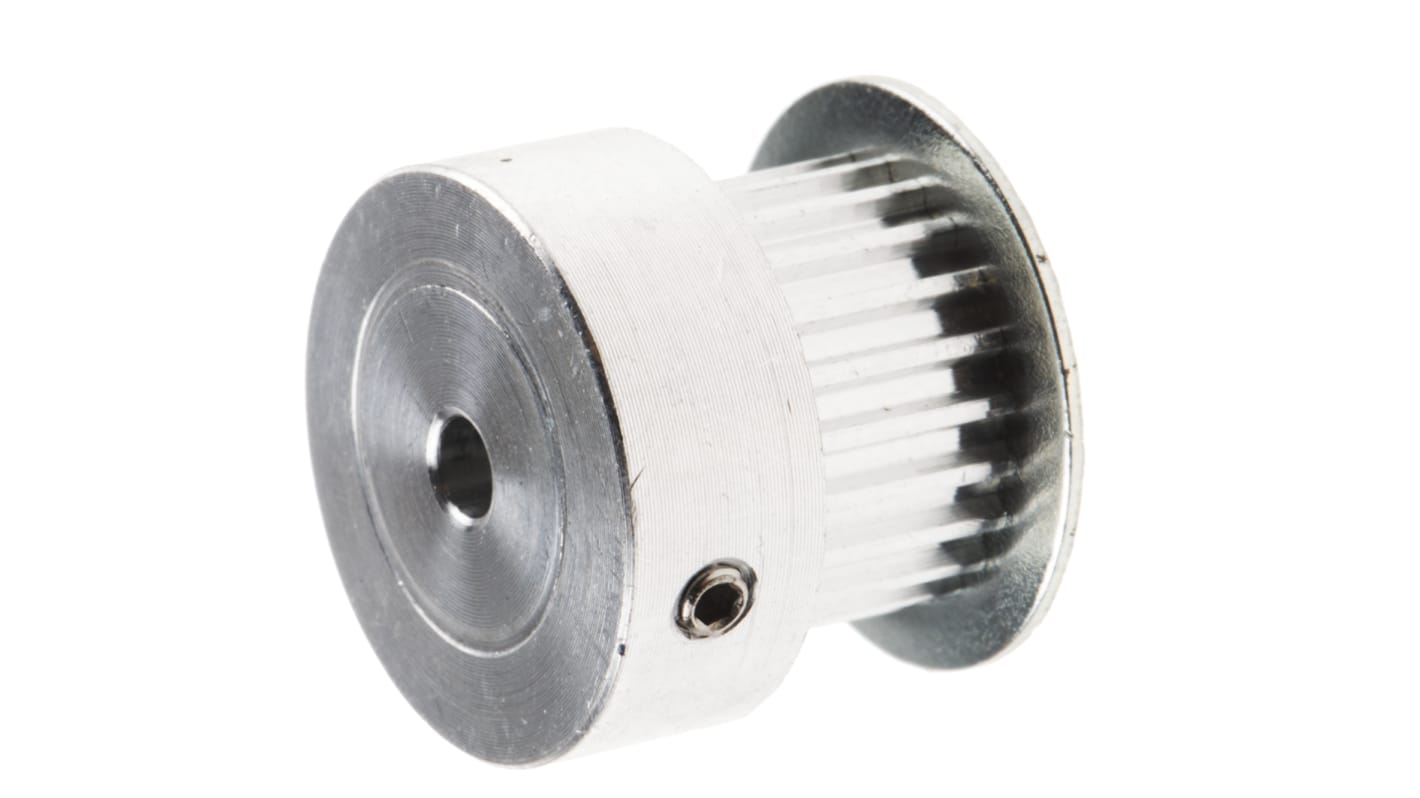 RS PRO Timing Belt Pulley, Aluminium, Zinc Plated Steel 6.4mm Belt