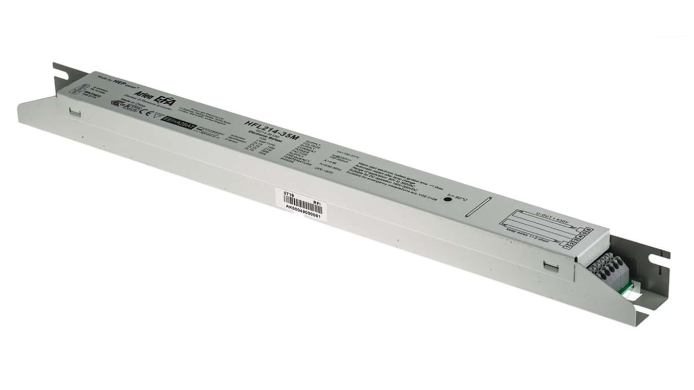 RS PRO 14 → 35 (T5) W Electronic Fluorescent Lighting Ballast, 220 →
