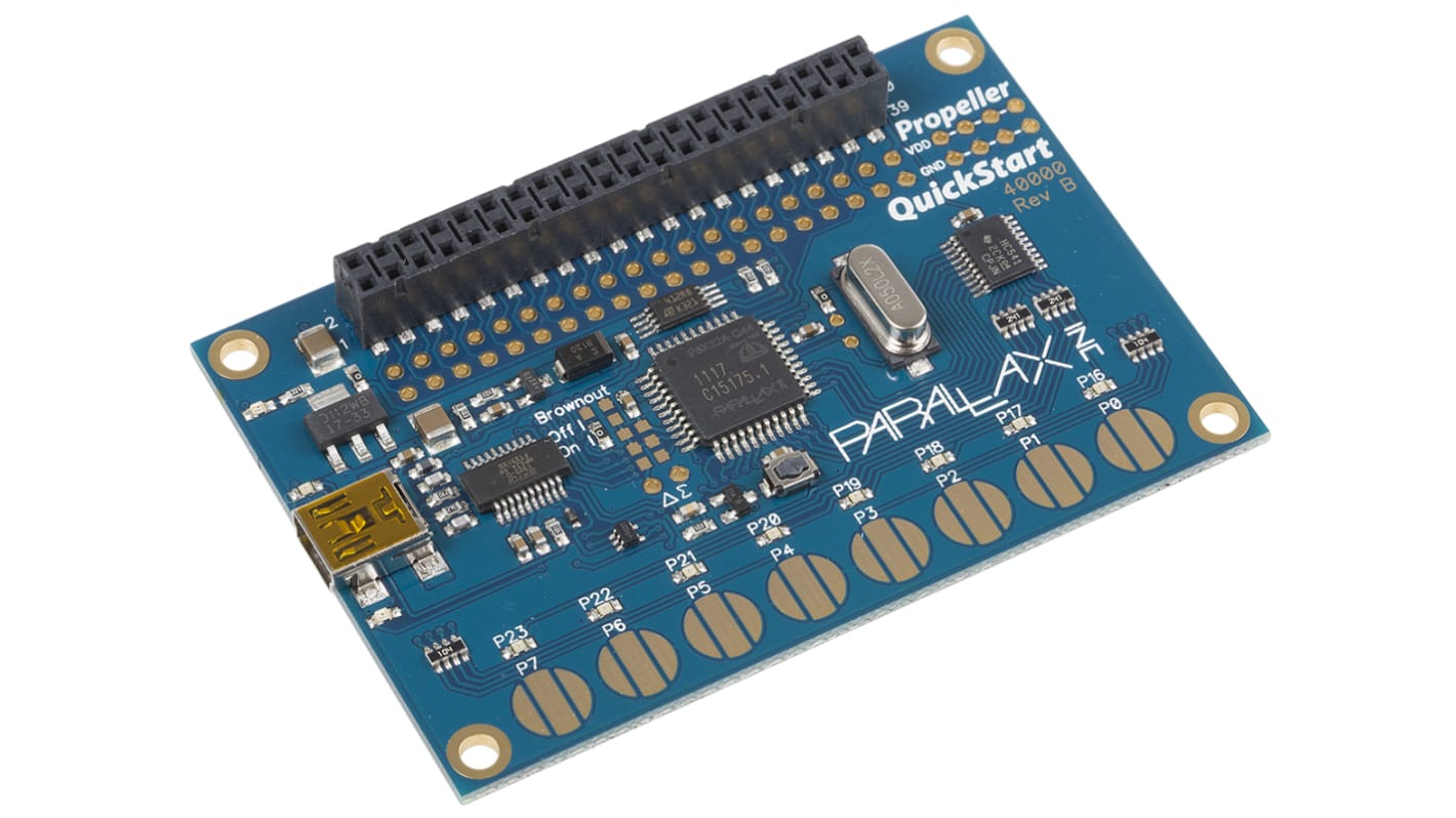 Parallax Inc Propeller QuickStart MCU Evaluierungsplatine P8X32A