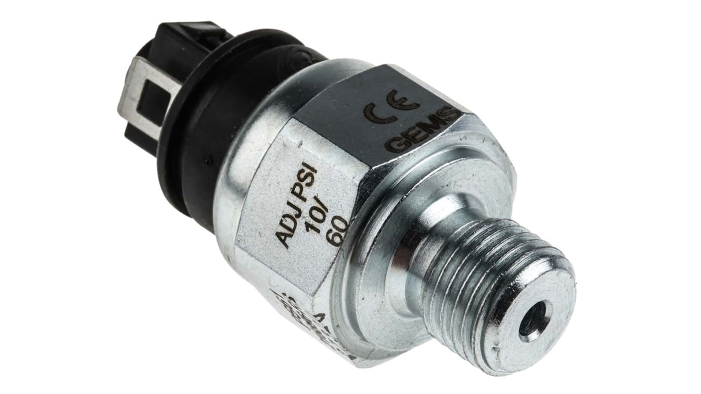 PS61104MGZASP Gems Sensors Pressure Switch, 15psi Min, 60psi Max, SPSTNO Output RS
