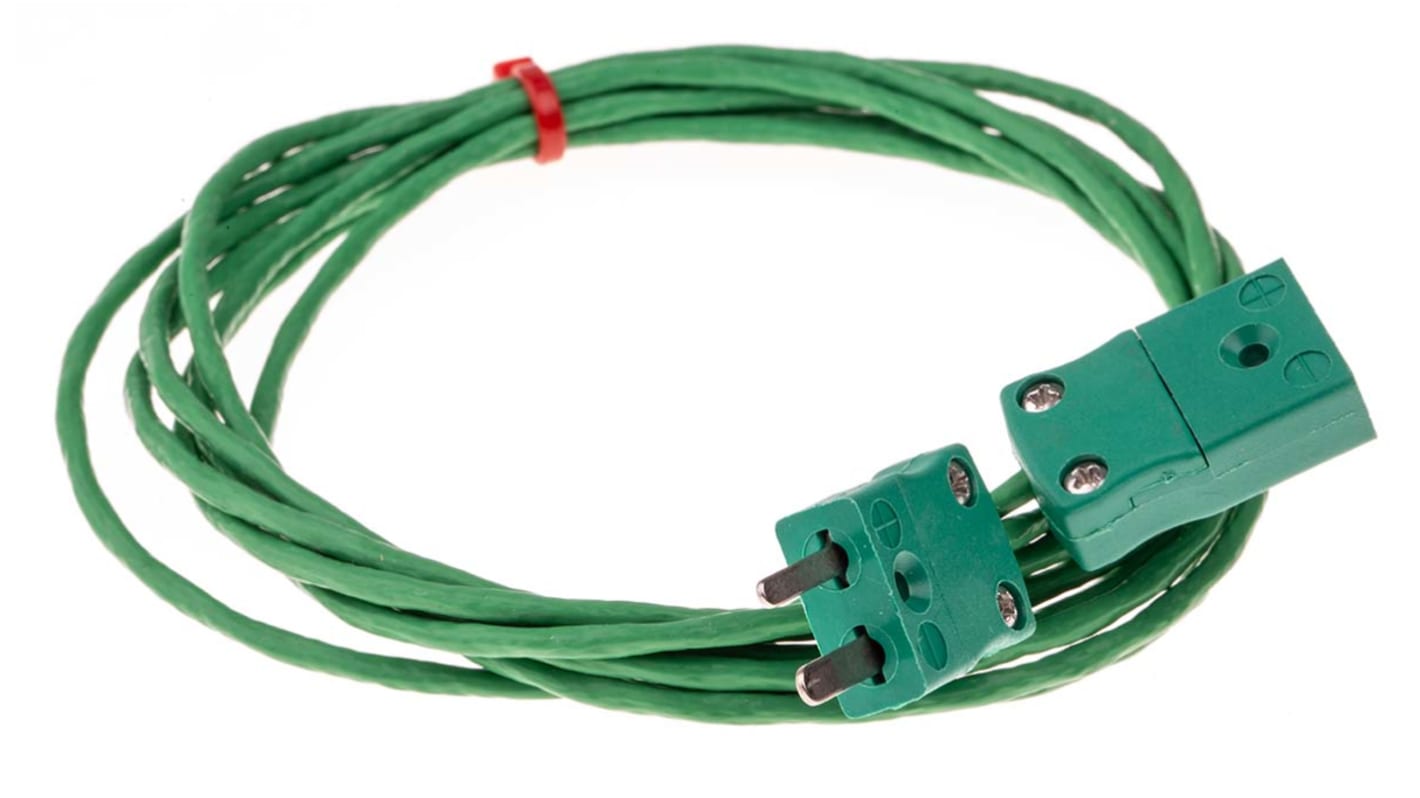 Câble de thermocouple/rallonge de fil type K RS PRO, 2m, Blindé, temp. max. +260°C, gaine PFA