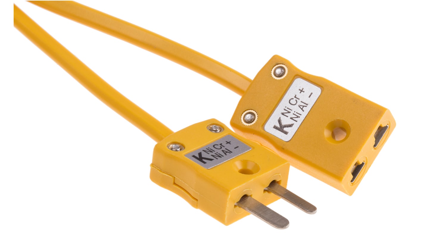 Câble de thermocouple/rallonge de fil type K RS PRO, 5m, Non blindé, temp. max. +105°C, gaine PVC