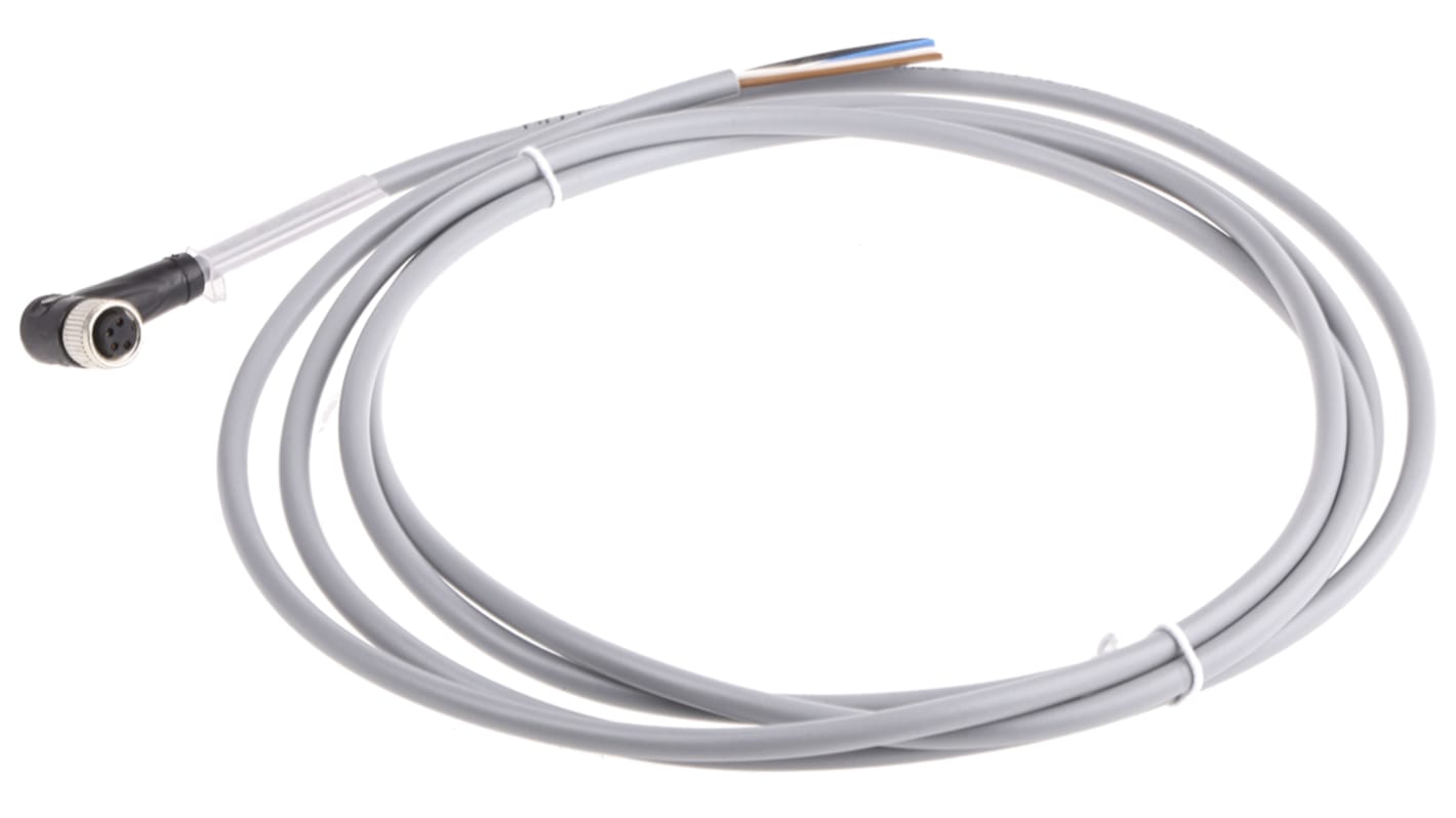 Cable de conexión Pepperl + Fuchs, con. A M8 Hembra, 4 polos, con. B Sin terminación, long. 2m, 30 V AC / DC, 3 A, IP67