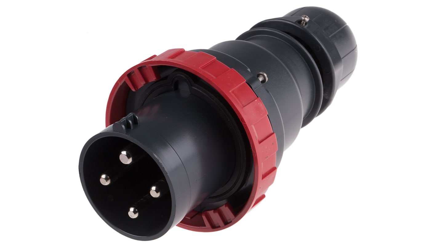 218.EX6336 | Scame IP66 Red Cable Mount 3P + E Industrial Power Plug ...