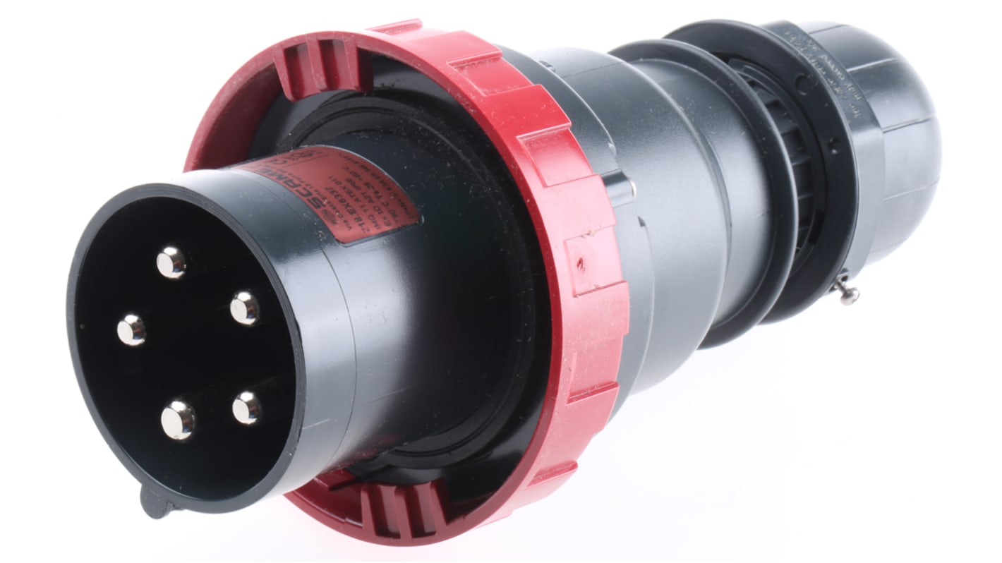 218.EX6337 | Scame IP66 Red Cable Mount 3P + N + E Industrial Power ...