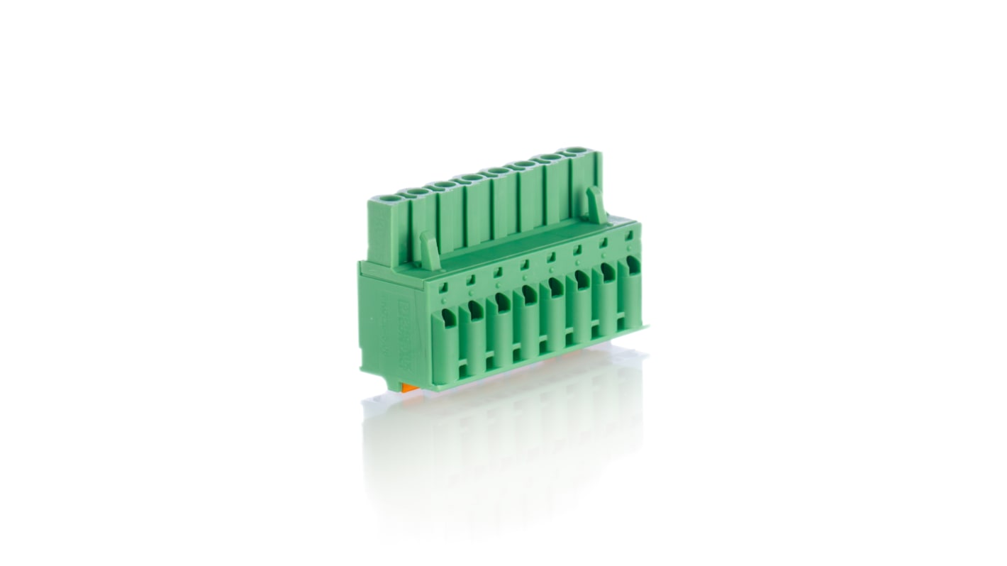 Phoenix Contact 5.08mm Pitch 8 Way Pluggable Terminal Block, Plug, Cable Mount, Screw Termination