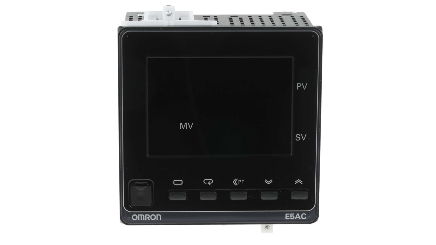 Omron E5AC Panel Mount PID Temperature Controller, 96 x 96mm, 1 Output Relay, 100 → 240 V ac Supply Voltage ON/OFF,