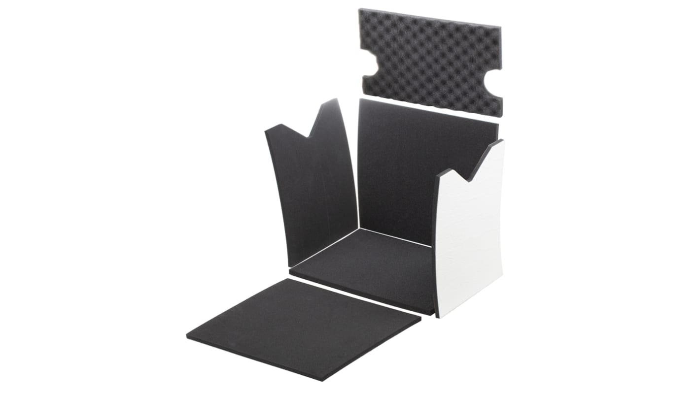 Garnitures de mousse pour valise, Noir, Haut Densité, 350 x 250 x 310mm, Utiliser avec Modèle de boîtier K450 40720,